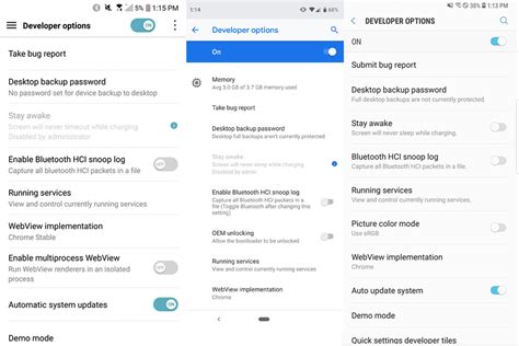 How to enable developer options .